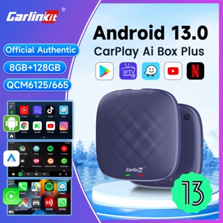 CarlinKit 8+128G Best Android 13 Android TV Box CarPlay Wireless Android  Auto Ai Box Spotify QCM665 WiFi 4GLTE GPS Auto-connect