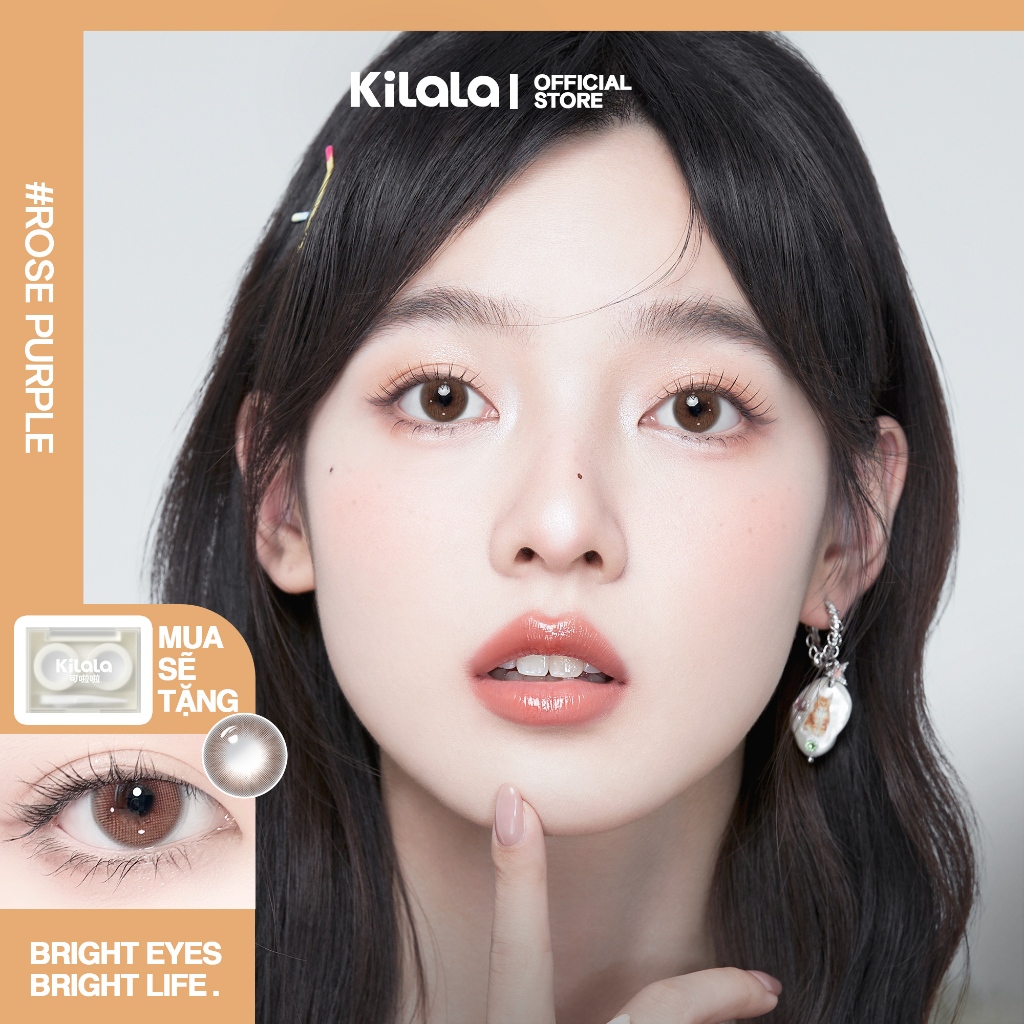 คอนแทคเลนส์ราย 6เดือน สีน้ำตาล Kilala Cat Eye Brown DIA 14.0mm ค่าสายตา