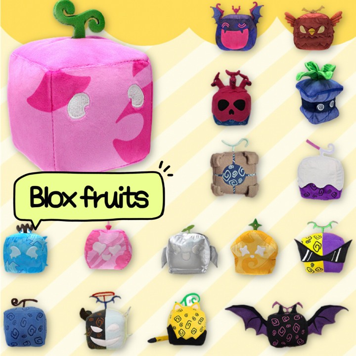 Blox Fruits Game Plush Toy Fruit Leopard Pattern Box Plush Toy Soft Stuffed  Fruits Toy Christmas Gift for Children - AliExpress