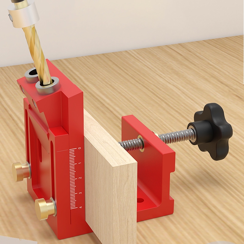 Pocket Hole Jig,Two Hole Wood Jig System Kit with Drill Guide and Step