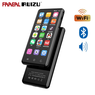 Faaeal RUIZU H8 เครื่องเล่นเพลง MP3 บลูทูธ แบบพกพา MP3 หน้าจอสัมผัส เครื่องเล่นวิดีโอ MP4 พร้อมลําโพงในตัว วิทยุ FM บันทึก E-book APP ดาวน์โหลด
