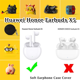 【จัดส่งด่วน】เคสหูฟัง แบบนิ่ม ลายการ์ตูนตลก สําหรับ Huawei Honor Earbuds X5 Huawei Honor Earbuds X5