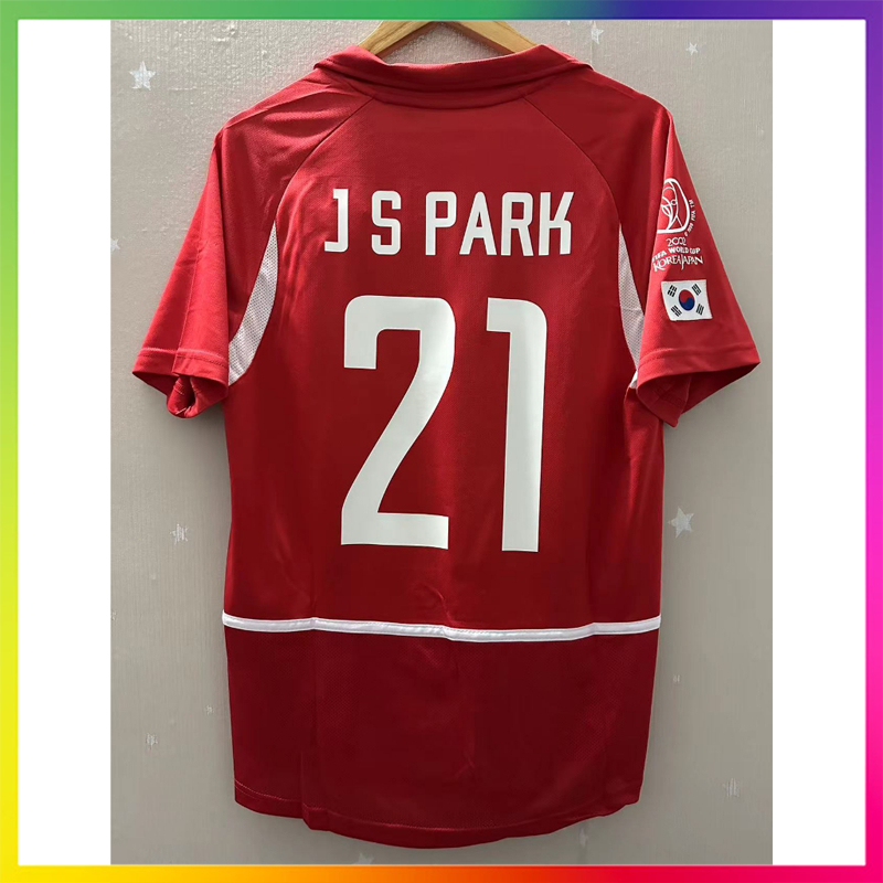 เสื้อกีฬาแขนสั้น ลายทีมชาติฟุตบอล JS PARK 2002 คุณภาพสูง สไตล์เกาหลี ...