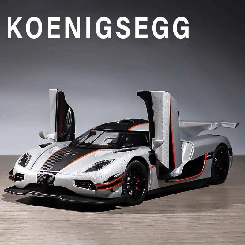 โมเดลรถยนต์ 1:24 Koenigsegg ONE:1 อัลลอย พร้อมเสียง และไฟ ของเล่น ...