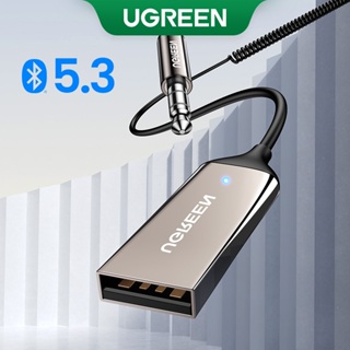 สินค้า UGREEN อะแดปเตอร์รับสัญญาณเสียงบลูทูธ 5.3 USB เป็นแจ็ค 3.5 มม. แฮนด์ฟรี สําหรับรถยนต์