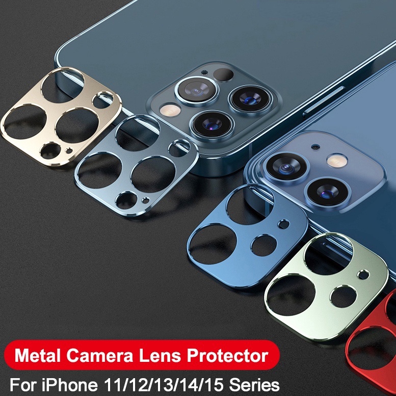ภาพหน้าปกสินค้าวงแหวนครอบป้องกันเลนส์กล้อง สำหรับ iPhone 15 14 Plus 11 12 13 Pro Max 13 Mini