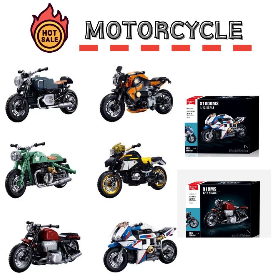 Building Blocks ใช้งานร่วมกับ Lego Motorcycle Toy model Children ...