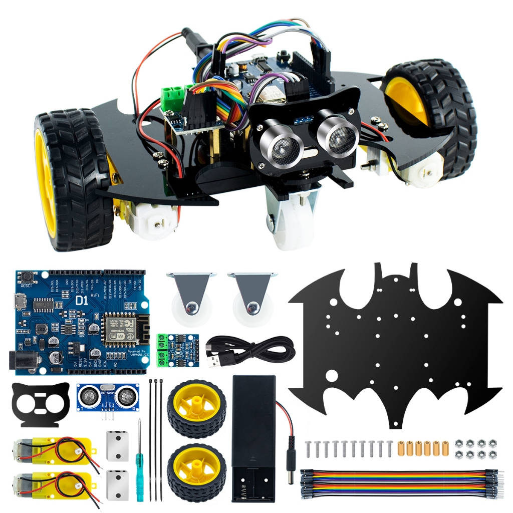 Lafvin ESP8266 D1 2WD ชุดโครงรถหุ่นยนต์อัจฉริยะ DIY สําหรับ Arduino ...