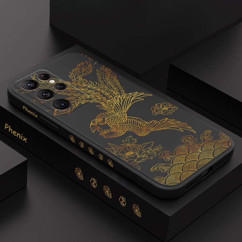 เคสโทรศัพท์ Golden Phoenix สําหรับ Samsung Galaxy S24 Ultra Plus FE ...