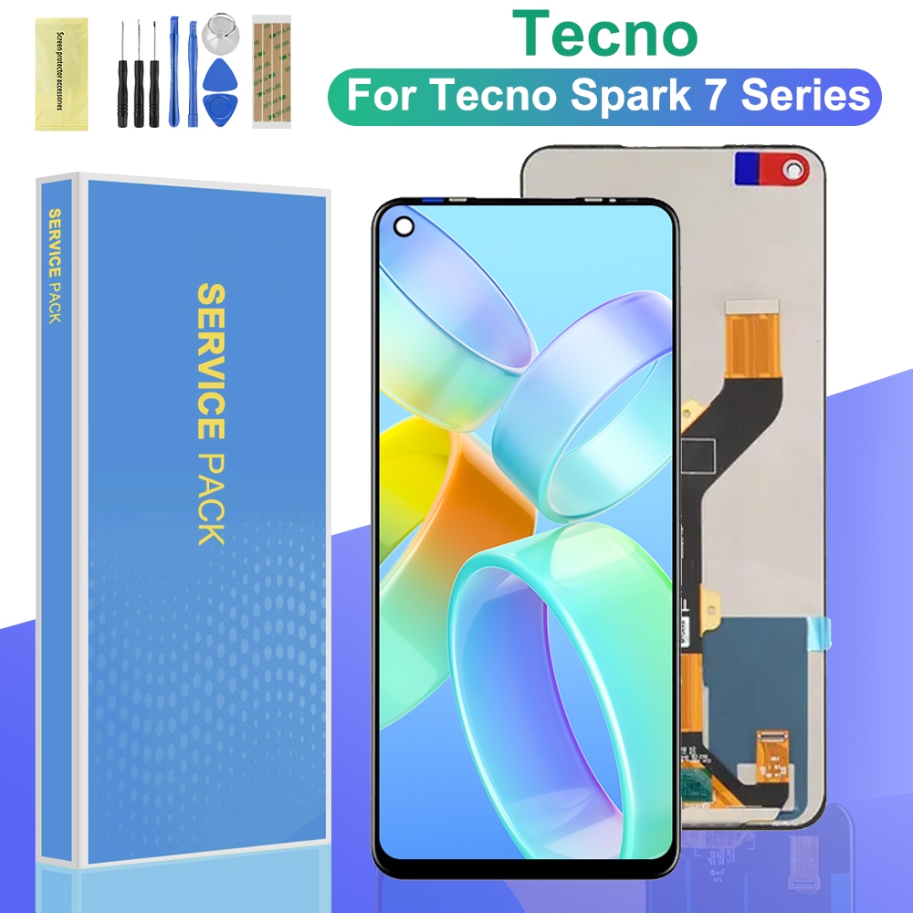 สําหรับ Tecno Spark 7 KF6/Spark 7T KF6p/Spark 7 Pro KF8 จอแสดงผล LCD ...