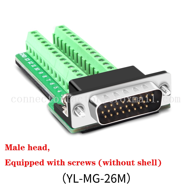 ปลั๊กบัดกรี DB26 26 pin ตัวผู้ และตัวเมีย 3 แถว 26 pin บอร์ดอะแดปเตอร์ ...