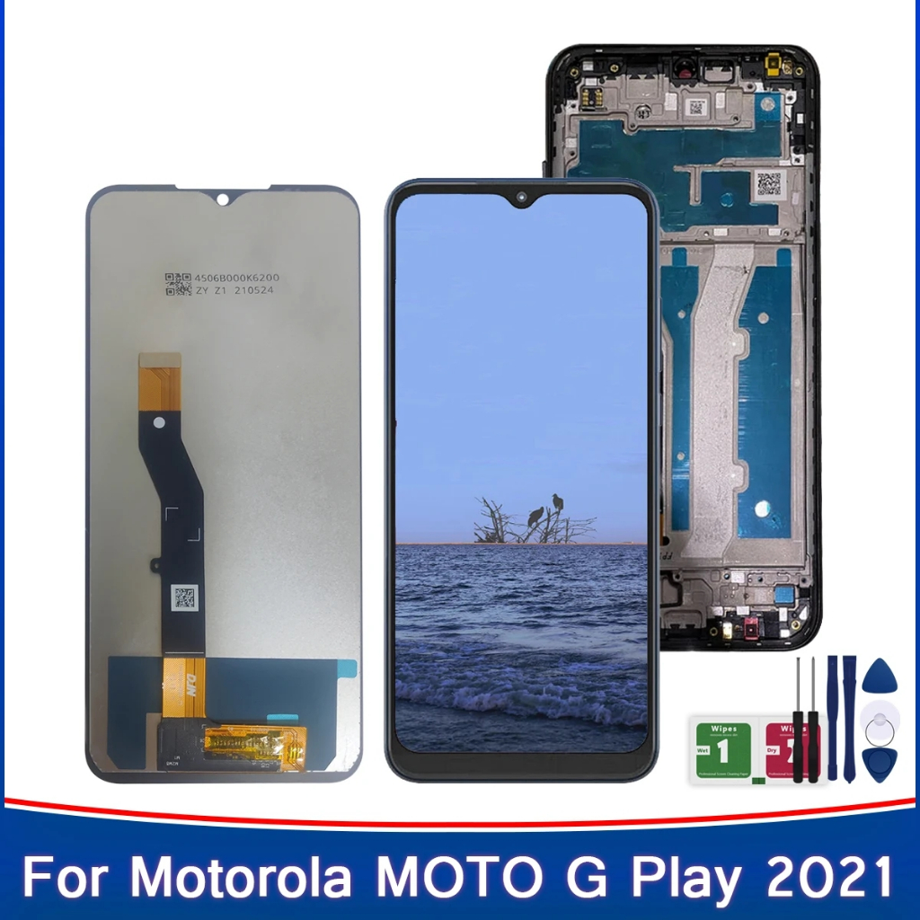 อะไหล่หน้าจอสัมผัส LCD แบบเปลี่ยน สําหรับ Motorola Moto G Play 2021