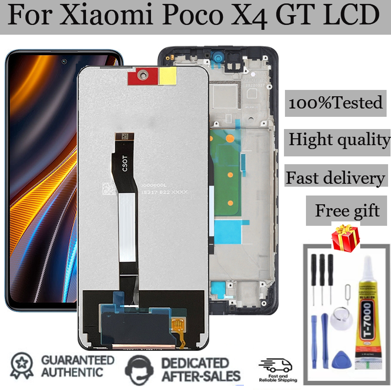 ของแท้ สําหรับ Xiaomi Poco X4 GT 22041216G หน้าจอสัมผัส LCD แบบเปลี่ยน ...