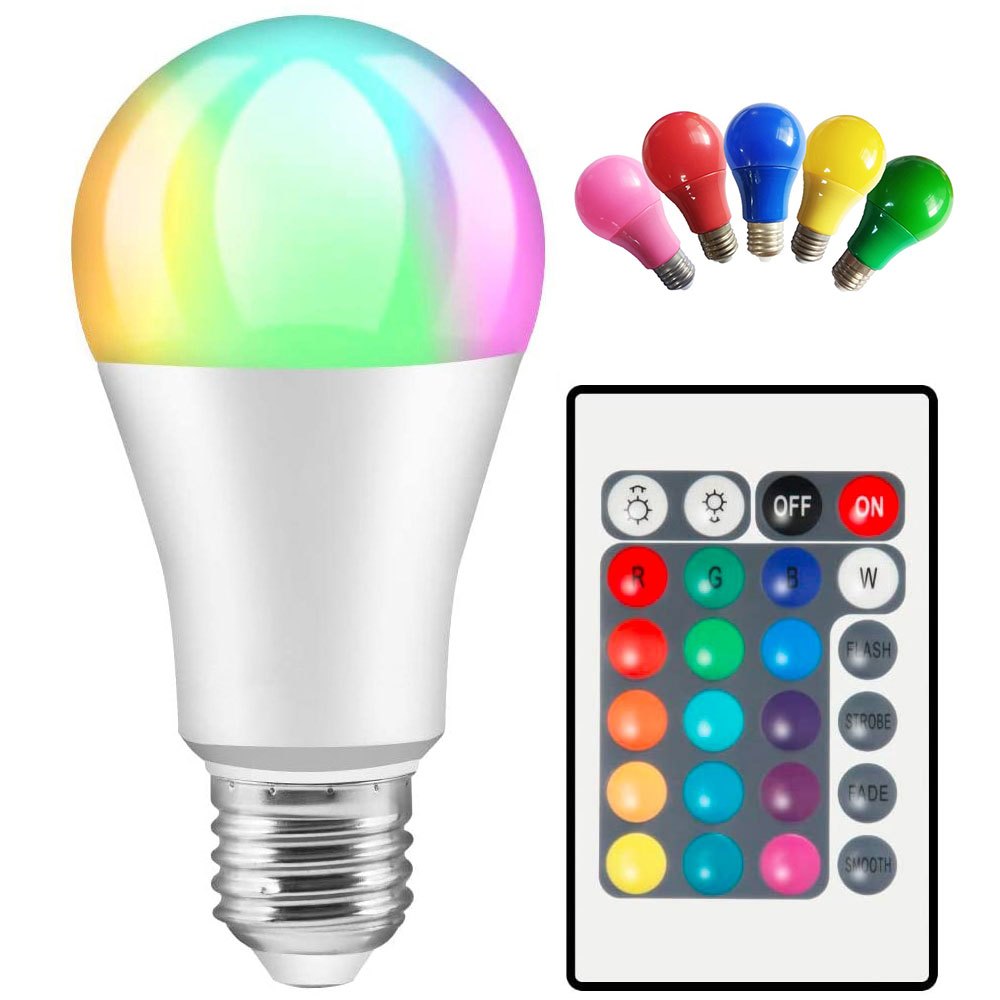 E27 โคมไฟอัจฉริยะ Led RGB หรี่แสงได้ 5W 10W 15W RGBW เปลี่ยนสีได้ ...