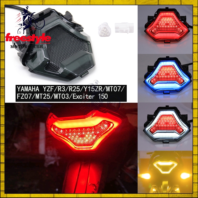 ไฟเลี้ยว ไฟเบรกท้าย LED สําหรับ Yamaha YZF R3 R25 Y15ZR MT07 FZ07 LC150 ...