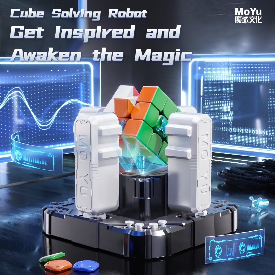 ใหม่ MoYu AI หุ่นยนต์ Magic Cube 3x3 Helper MoYu Cube Robots เชื่อมต่อ ...