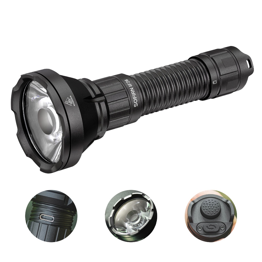 Sofirn SF26 ไฟฉาย LED 2000 Lumens SFT40 ขนาดเล็ก ชาร์จไฟได้ พร้อมสวิตช์