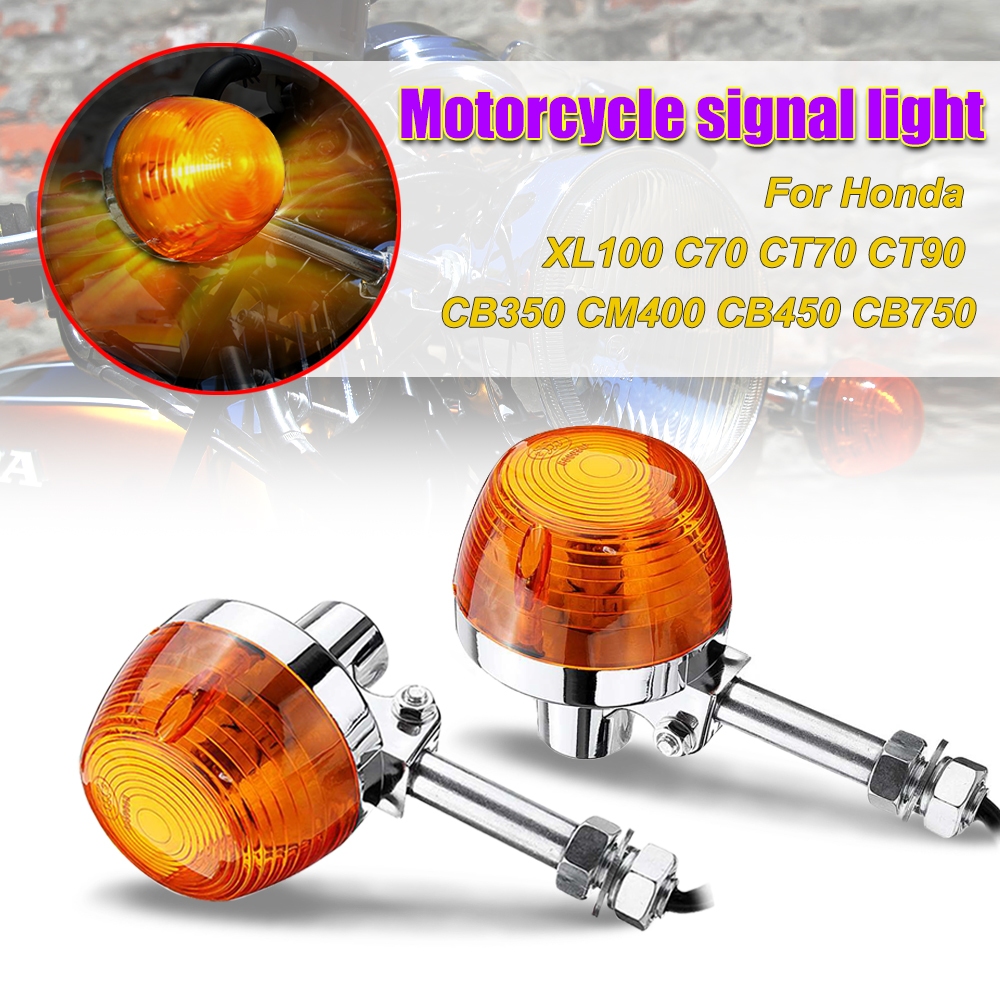 หลอดไฟเลี้ยว LED ด้านหน้า และด้านหลัง สําหรับรถจักรยานยนต์ Honda C70 ...