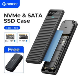 Orico M.2 NVMe SSD Enclosure 10Gbps USB 3.2 Gen2 M2 กล่องเคส SSD ดีไซน์เรียบง่าย สําหรับ NVMe SATA Tool free รองรับ UASP(PDDM2C3)