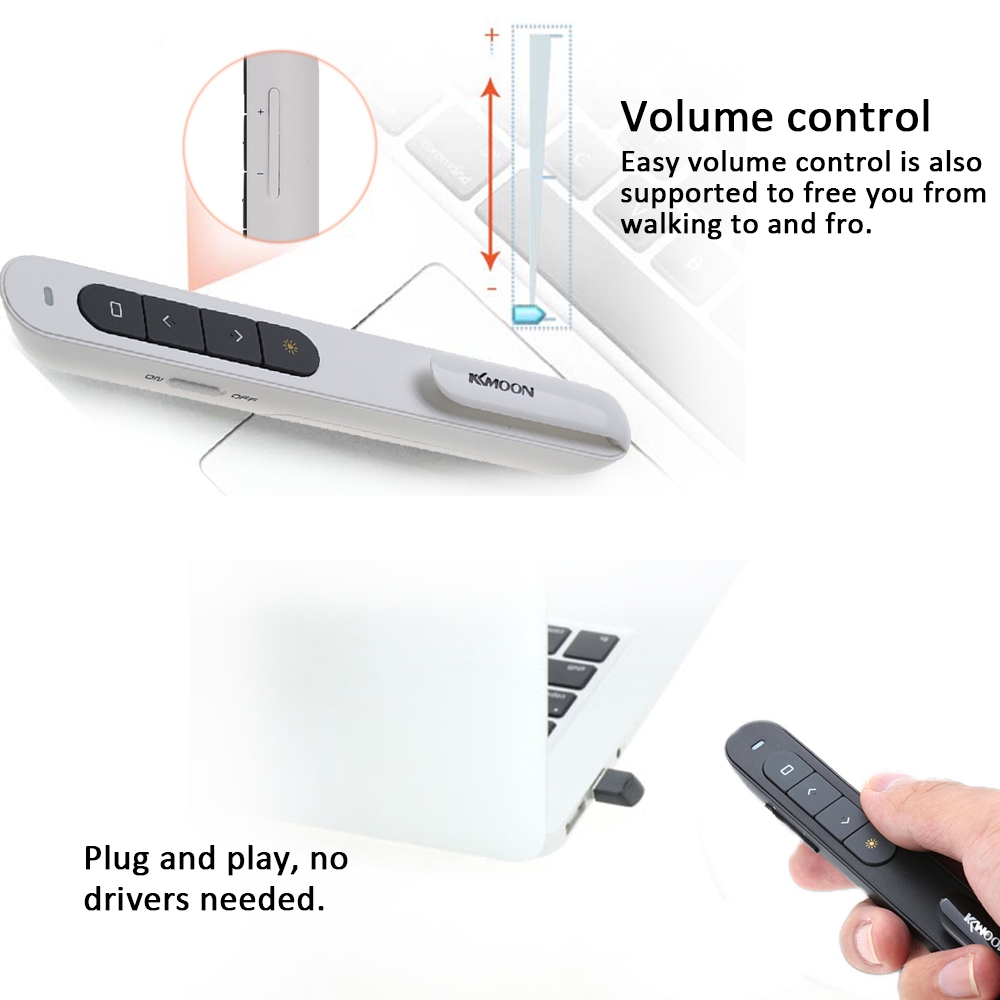 [จัดส่งในพื้นที่] KKmoon 2.4GHz Wireless PowerPoint Clicker รีโมท ...