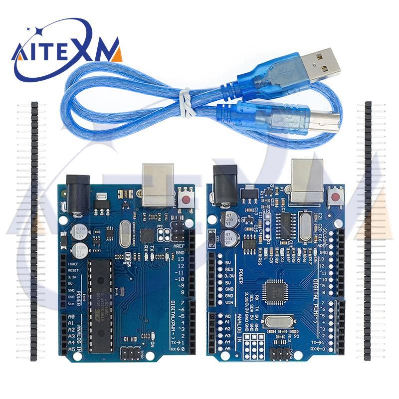 บอร์ด UNO R3 UNO UNO R3 CH340G+MEGA328P/ATMEGA16U2+MEGA328P ชิป 16Mhz ...
