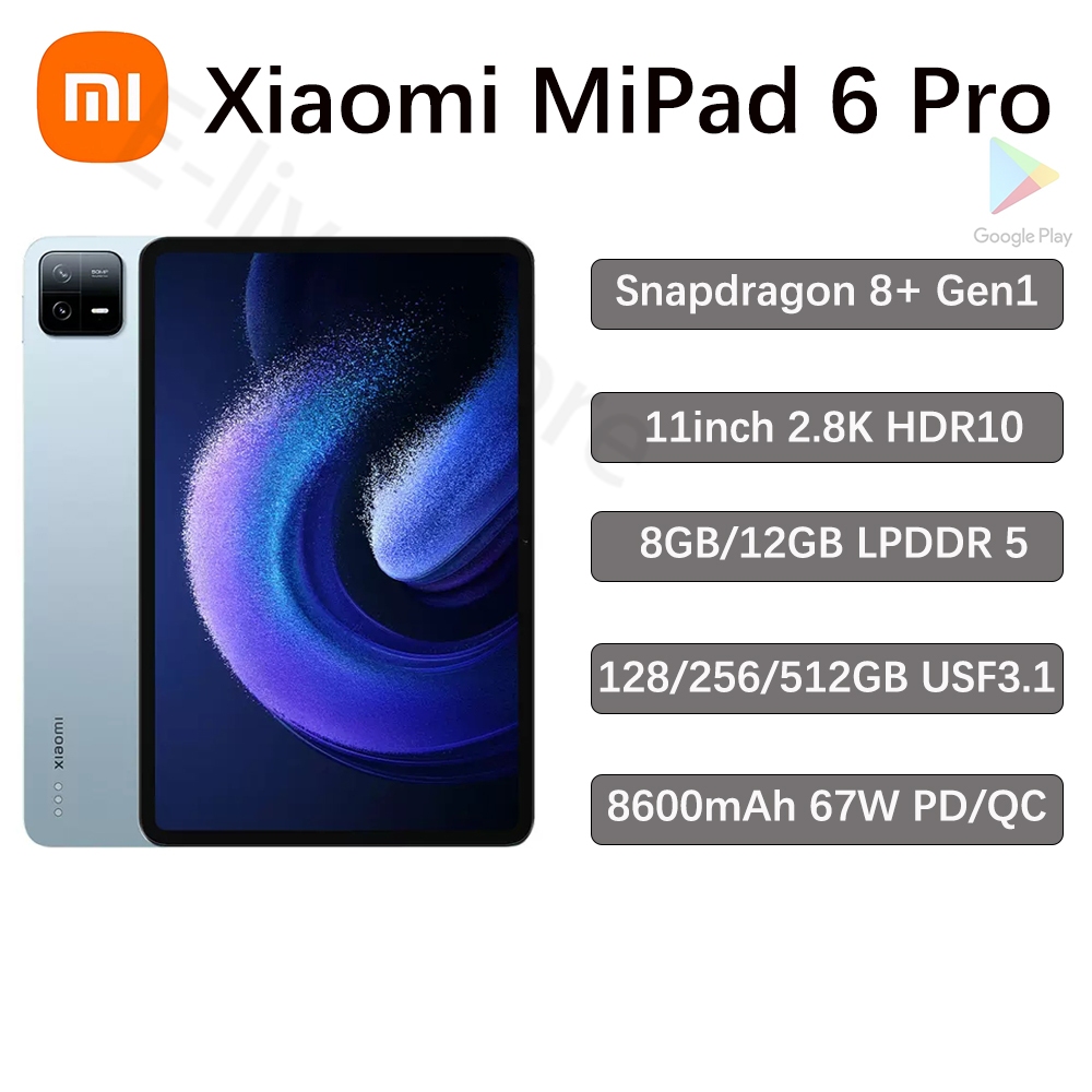 Global ROM Xiaomi Pad 6 Pro แท็บเล็ตพีซี Snapdragon 8+ Gen 1 67W หน้าจอ ...