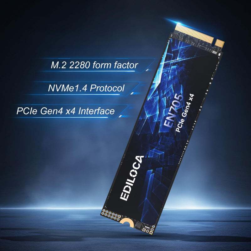 EDILOCA EN760 SSD PCIe 4.0 NVMe M.2 2TB Hard Drive Ediloca EN760