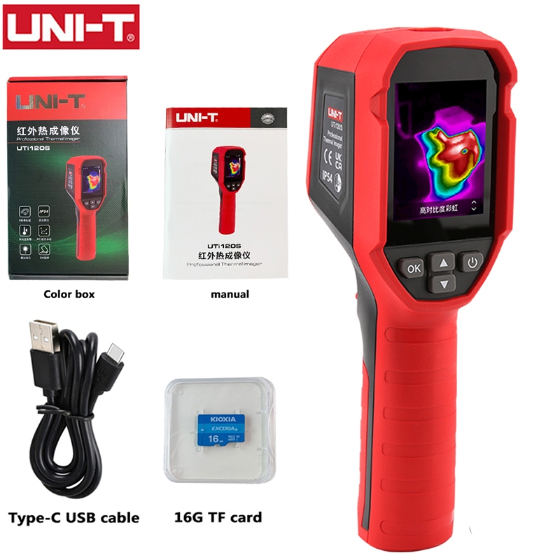 Uni-t UTi120S กล้องอินฟราเรดทดสอบอุณหภูมิ PCB ท่อความร้อน ทดสอบพื้น ...
