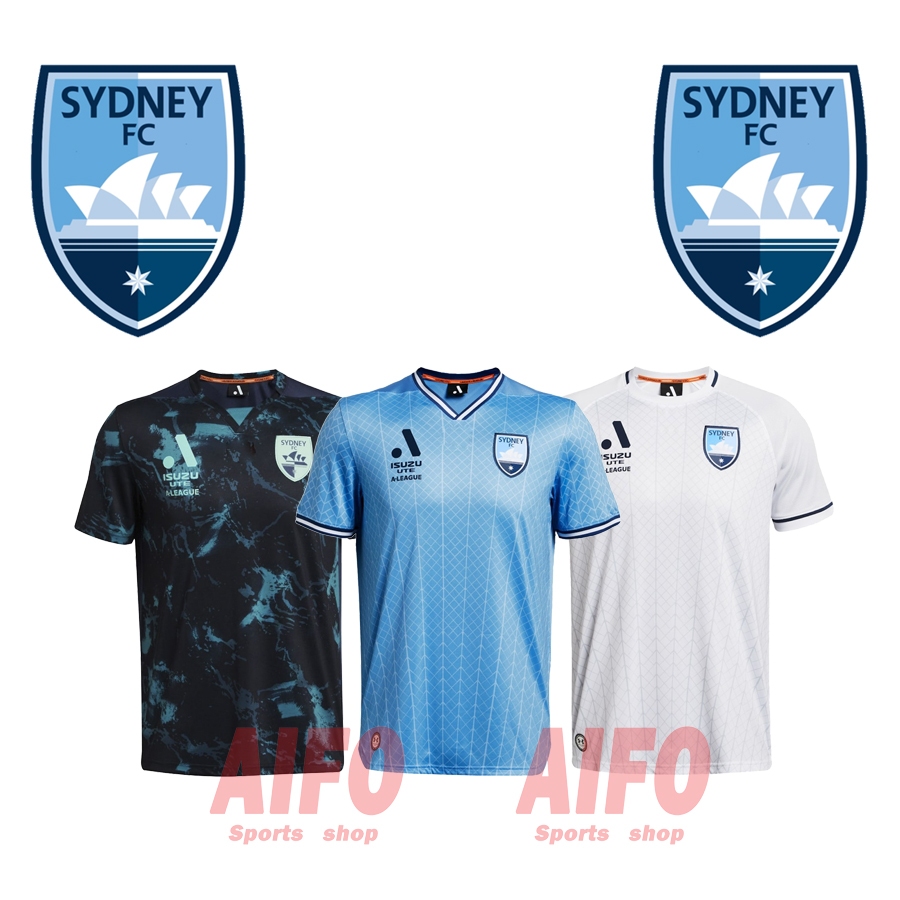 เสื้อกีฬาแขนสั้น ลายทีมชาติฟุตบอล Sydney FC Jersey 23 24 ชุดเหย้า
