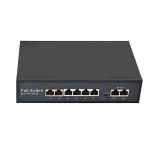 Ai+ สวิตช์พาวเวอร์ซัพพลายเครือข่าย POE 100-Mega 6-Port+2-Mega ป้องกัน ...