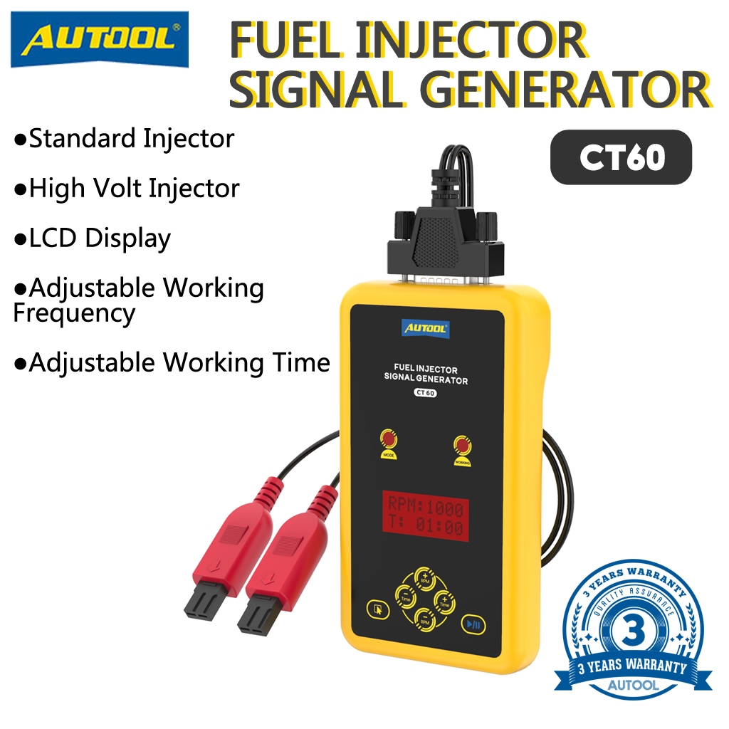 AUTOOL CT60 รถยนต์การใช้ฉีด Tester การใช้หัวฉีดทำความสะอาด Tester In ...
