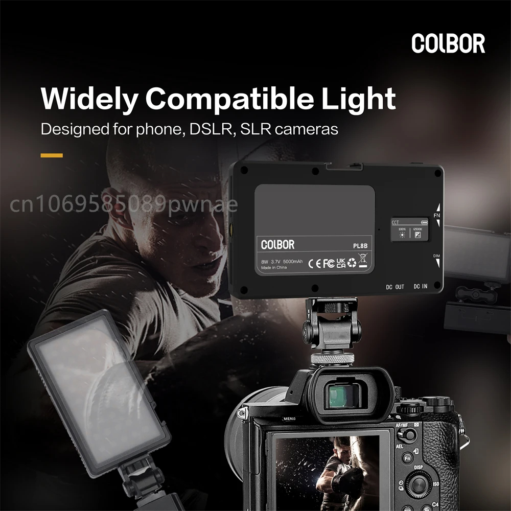 Colbor PL8B แผงไฟสตูดิโอ LED 5000mAh หรี่แสงได้ 2500-9000K สีเต็ม ชาร์จ ...