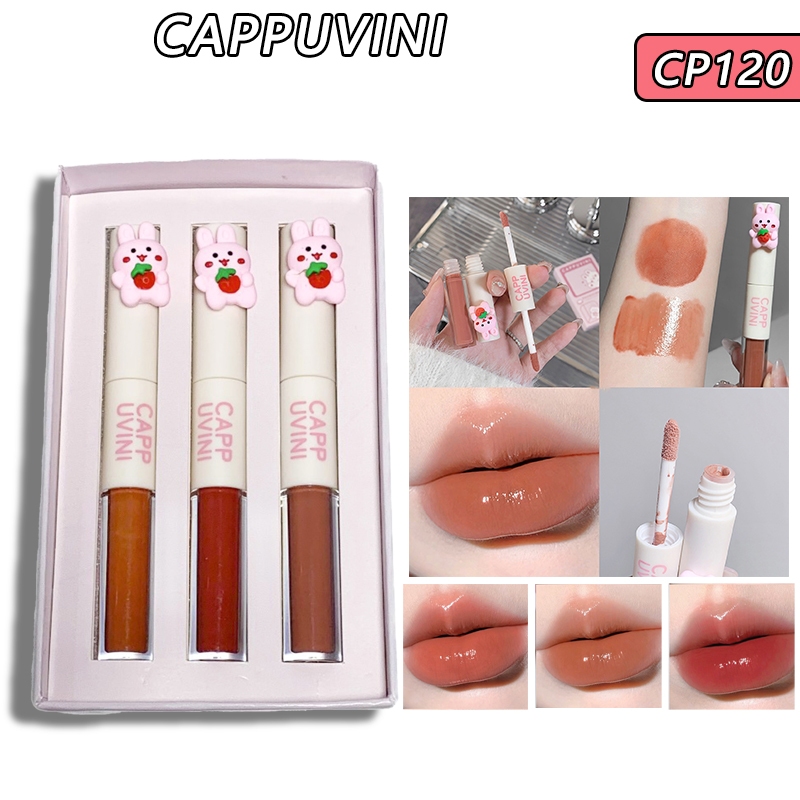 Cappuvini ลิปกลอส สองหัว เนื้อแมตต์ ให้ความชุ่มชื้น และนุ่ม 2 กรัม ...
