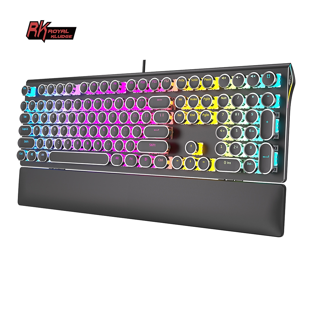 Royal Kludge Rk S108 คีย์บอร์ดเล่นเกม แบบใช้สาย 108 คีย์ พับได้ สีฟ้า ...