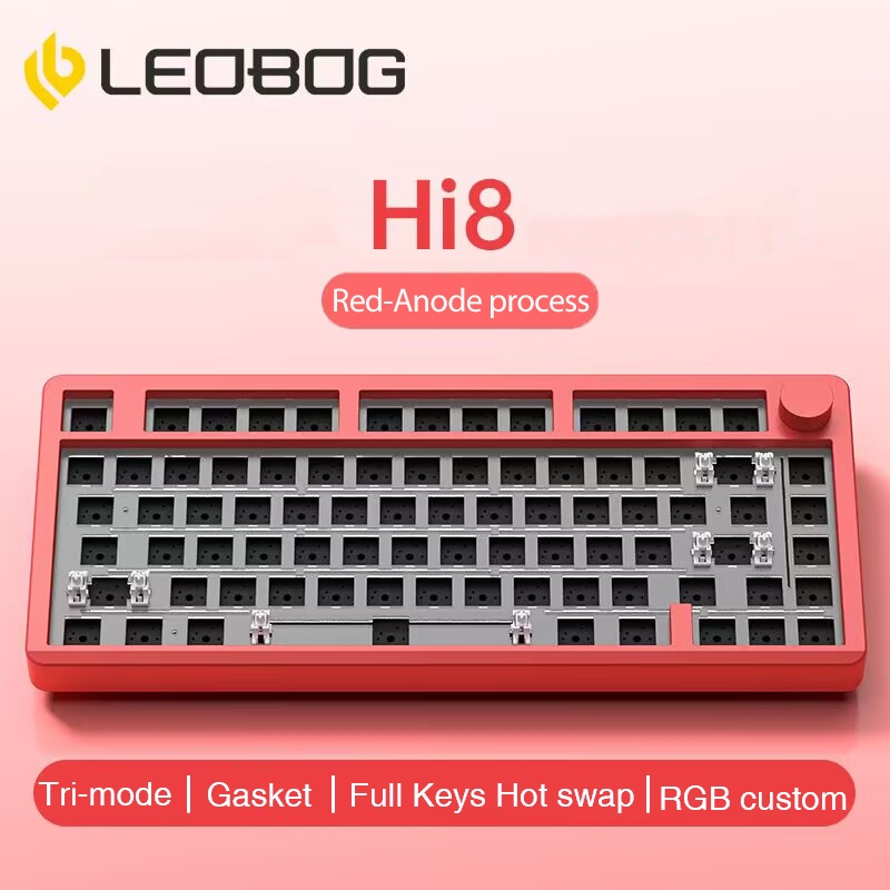 Leobog Hi8 75% คีย์บอร์ดเอฟเฟค 80 คีย์ Type-c 2.4G บลูทูธ RGB | Shopee ...