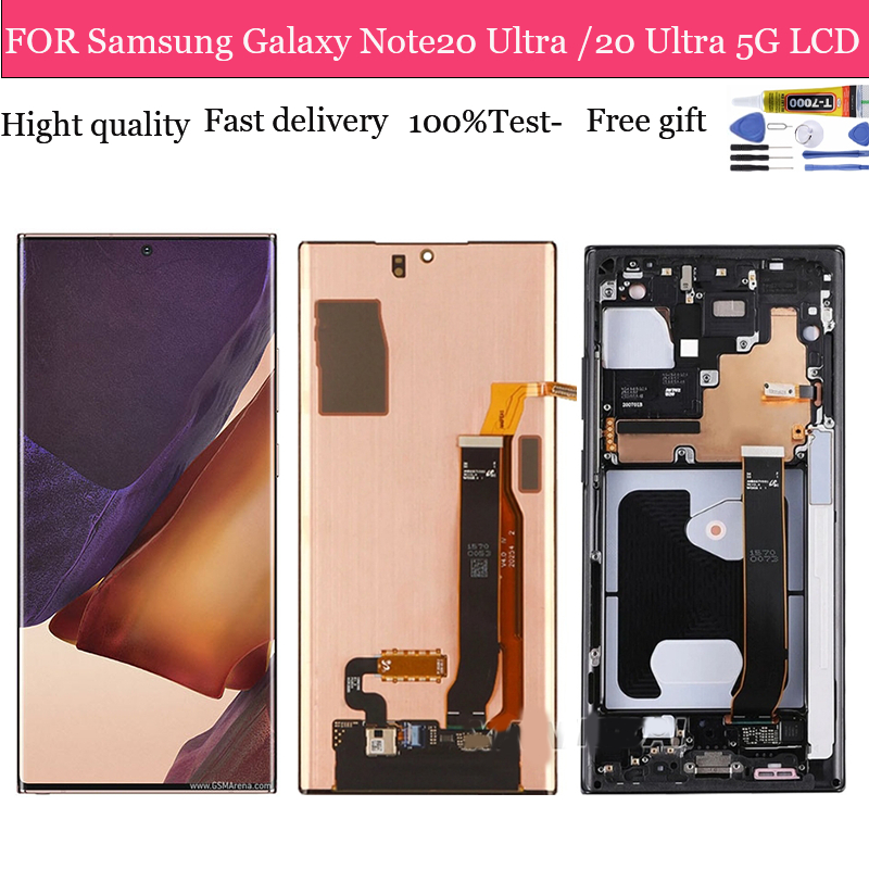 Original AMOLED สําหรับ Samsung Galaxy หมายเหตุ 20 Ultra SM-N985 N985F ...