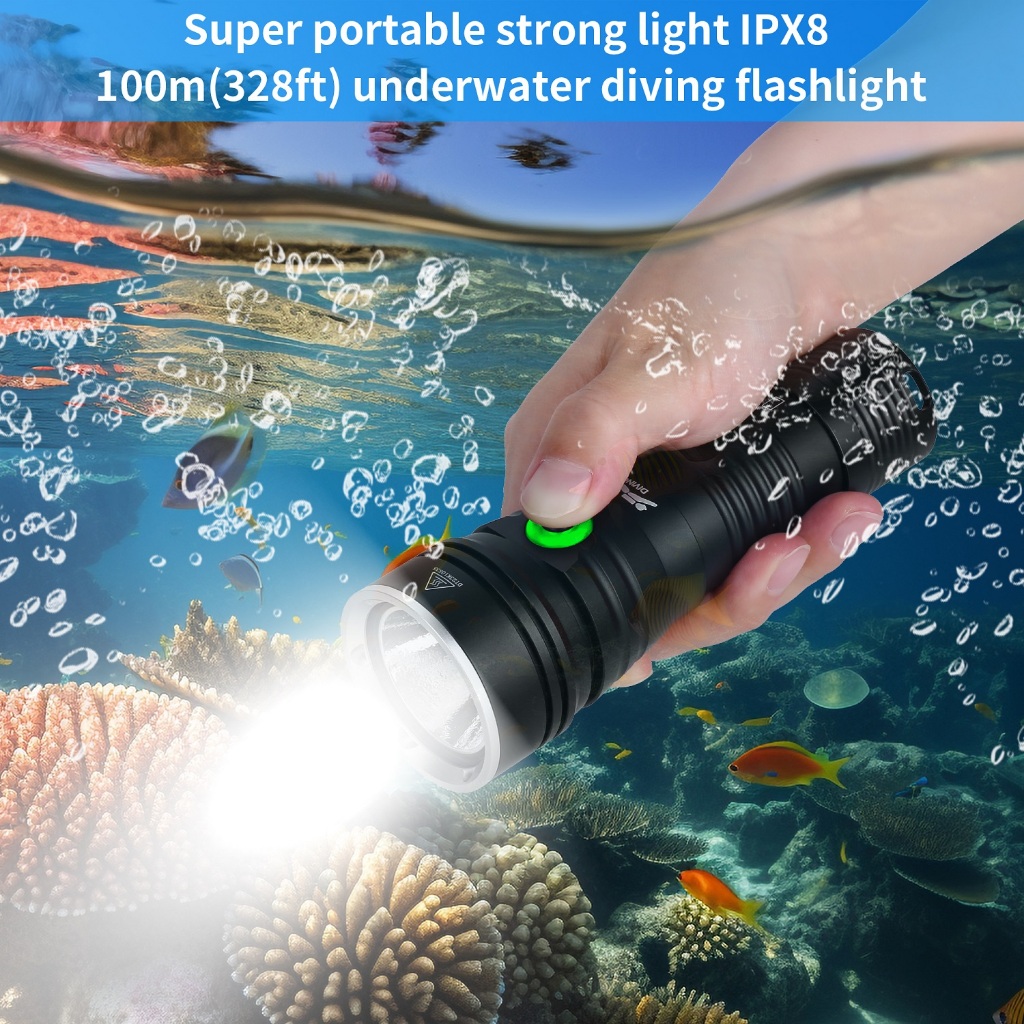 Hiswn W76 ของแท้ ไฟฉายดําน้ํา P70 LED IPX8 กันน้ํา ชาร์จซ้ําได้ 20W ...