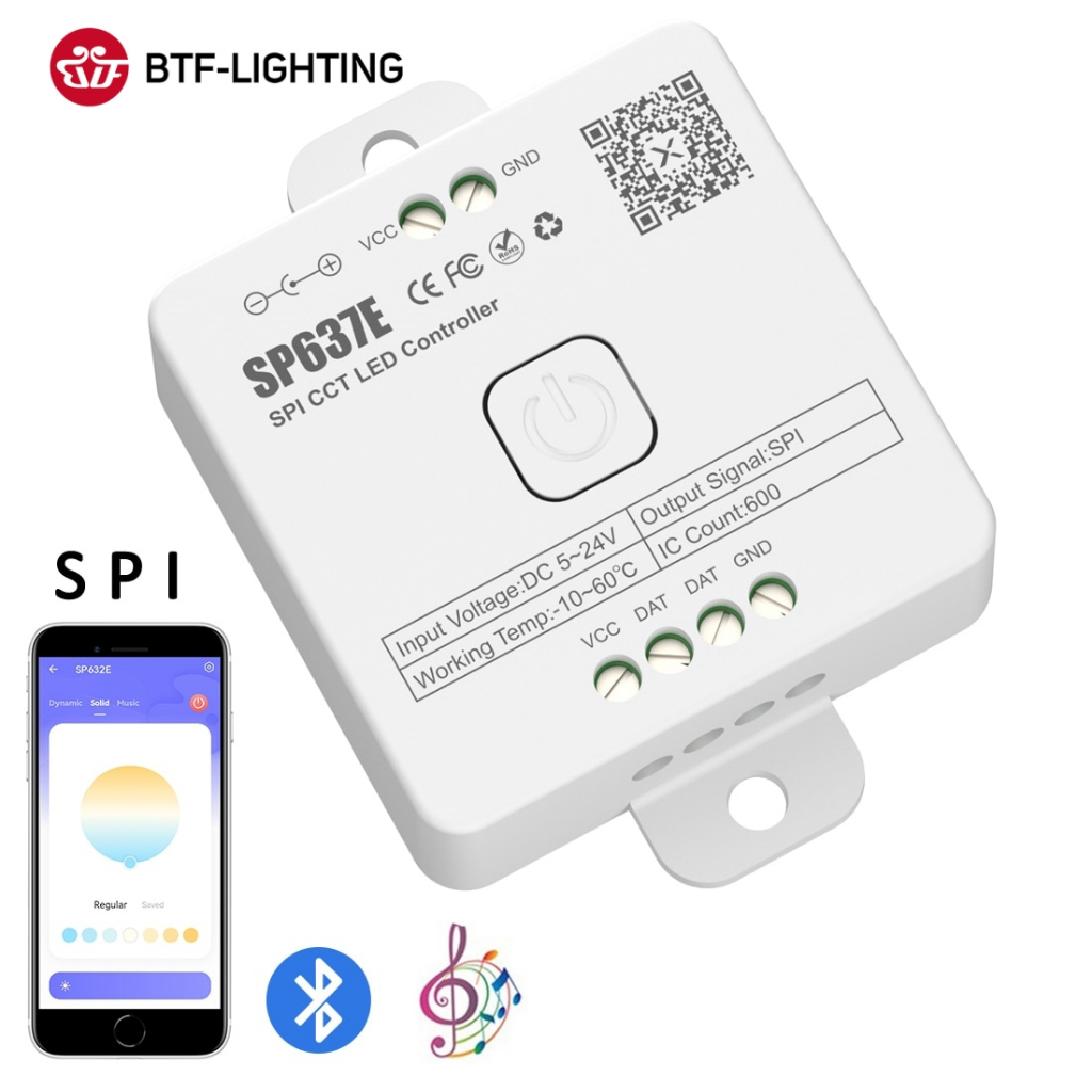【พร้อมส่ง】BTF-LIGHTING ตัวควบคุมไฟ LED ไร้สาย บลูทูธ SP636E-SP639E SPI ...