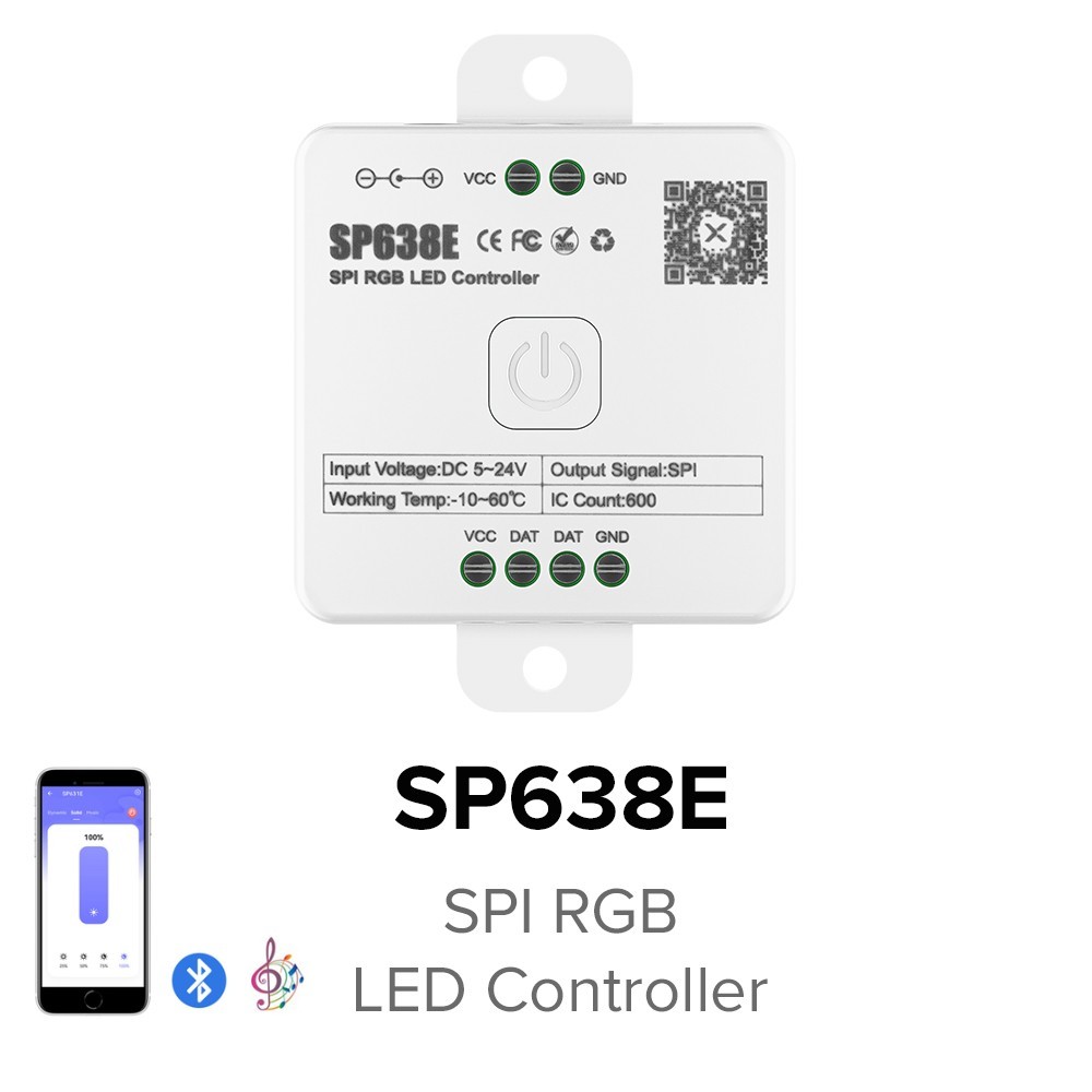 【พร้อมส่ง】BTF-LIGHTING ตัวควบคุมไฟ LED ไร้สาย บลูทูธ SP636E-SP639E SPI ...