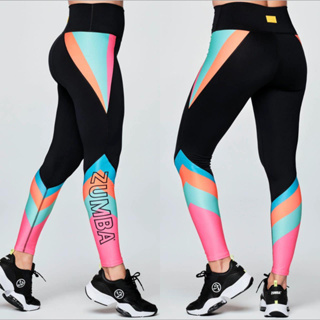 Zumba Dance Co. High Waisted Panel Ankle Leggings