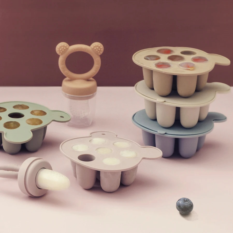 เด็กไอศกรีม Pops แม่พิมพ์ซิลิโคน Ice Cream Maker Popsicles แม่พิมพ์เด็ก ...