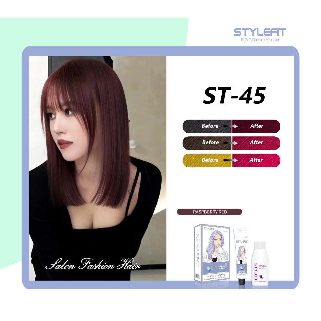 【The Stylefit Official】ซื้อ 100ml แถม 100ml. ยาย้อมผม STYLEFIT สีย้อมผม ...