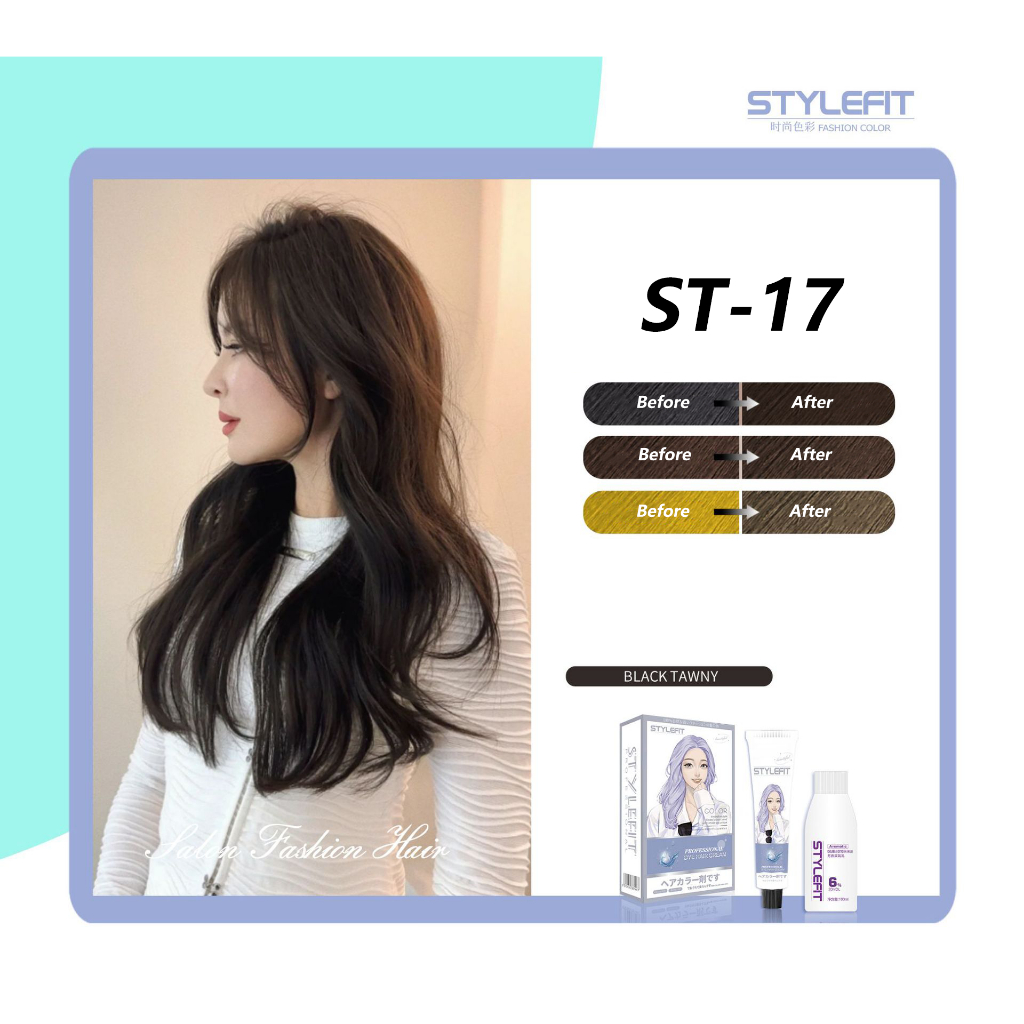 【The Stylefit Official】ซื้อ 100ml แถม 100ml. ยาย้อมผม STYLEFIT สีย้อมผม ...
