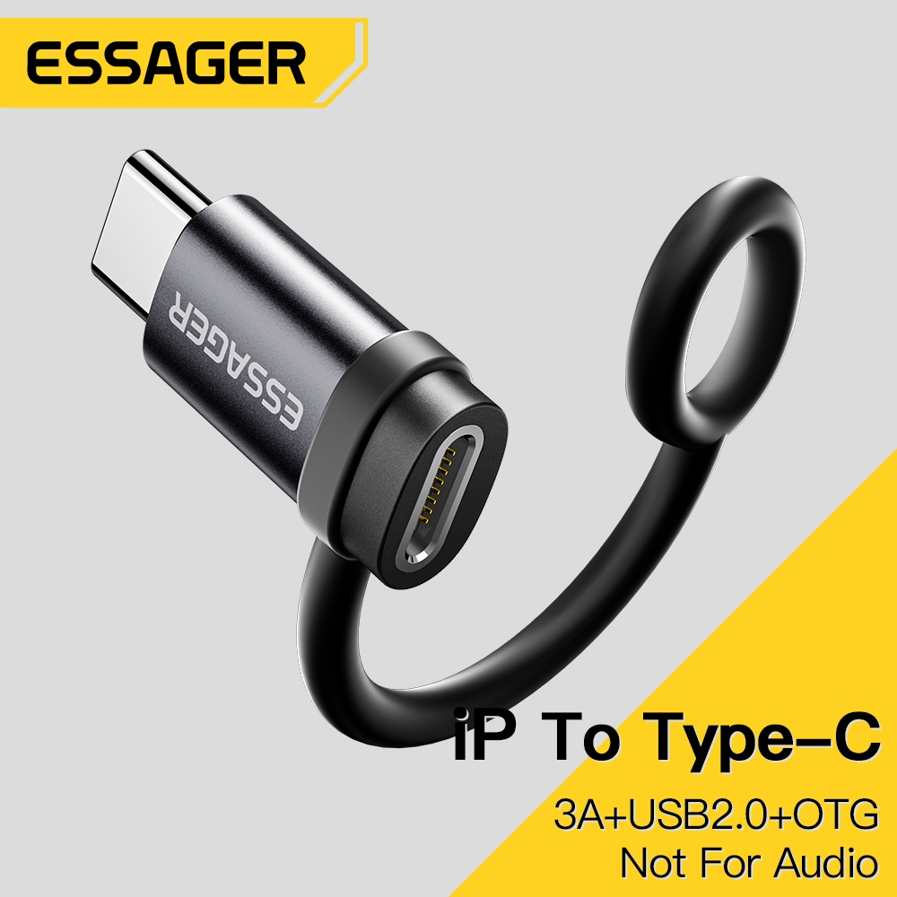 อะแดปเตอร์ Essager 3A L เป็น Type c Type c เป็น L OTG รองรับ 3A ชาร์จ ...