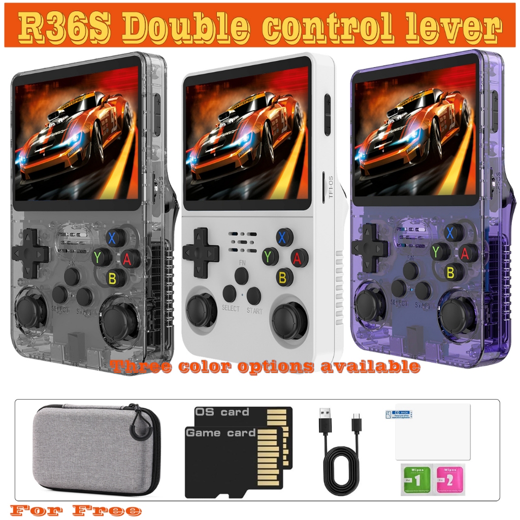 [Double control lever] Anbernic R36S เครื่องเกมพกพา ระบบ Linux หน้าจอ ...