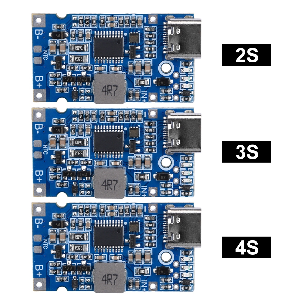 USB-C BMS Li-on Batterie Lademodul 4S 4.5V-15V 18W 3A