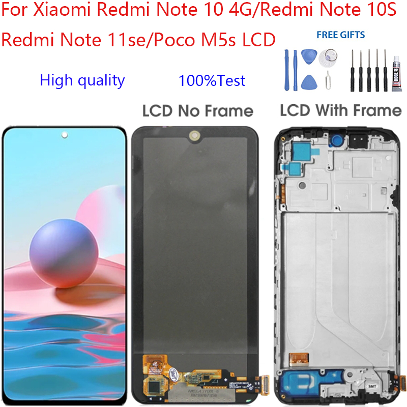 อะไหล่หน้าจอสัมผัสดิจิทัล LCD แบบเปลี่ยน สําหรับ Xiaomi Redmi Note 10 ...
