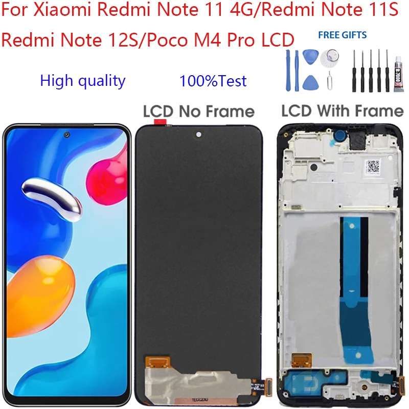 อะไหล่หน้าจอสัมผัสดิจิทัล LCD แบบเปลี่ยน สําหรับ Xiaomi Redmi Note 11 ...