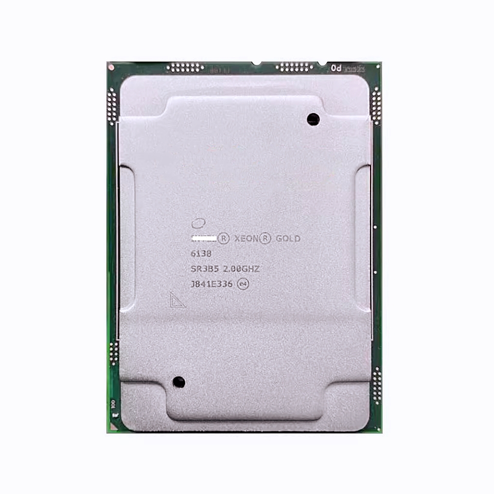 Xeon Gold 6138 SR3B5 Gold6138 โปรเซสเซอร์ CPU 27.5MB Cache 2.00GHz 20 ค
