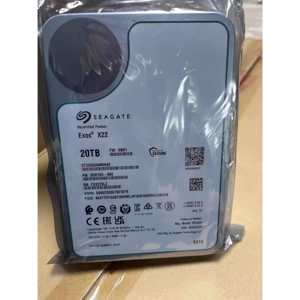 Seagate EXOS X22 X22Z 20TB 22TB ENTERPRISE 3.5 HDD 7200rpm 256MB